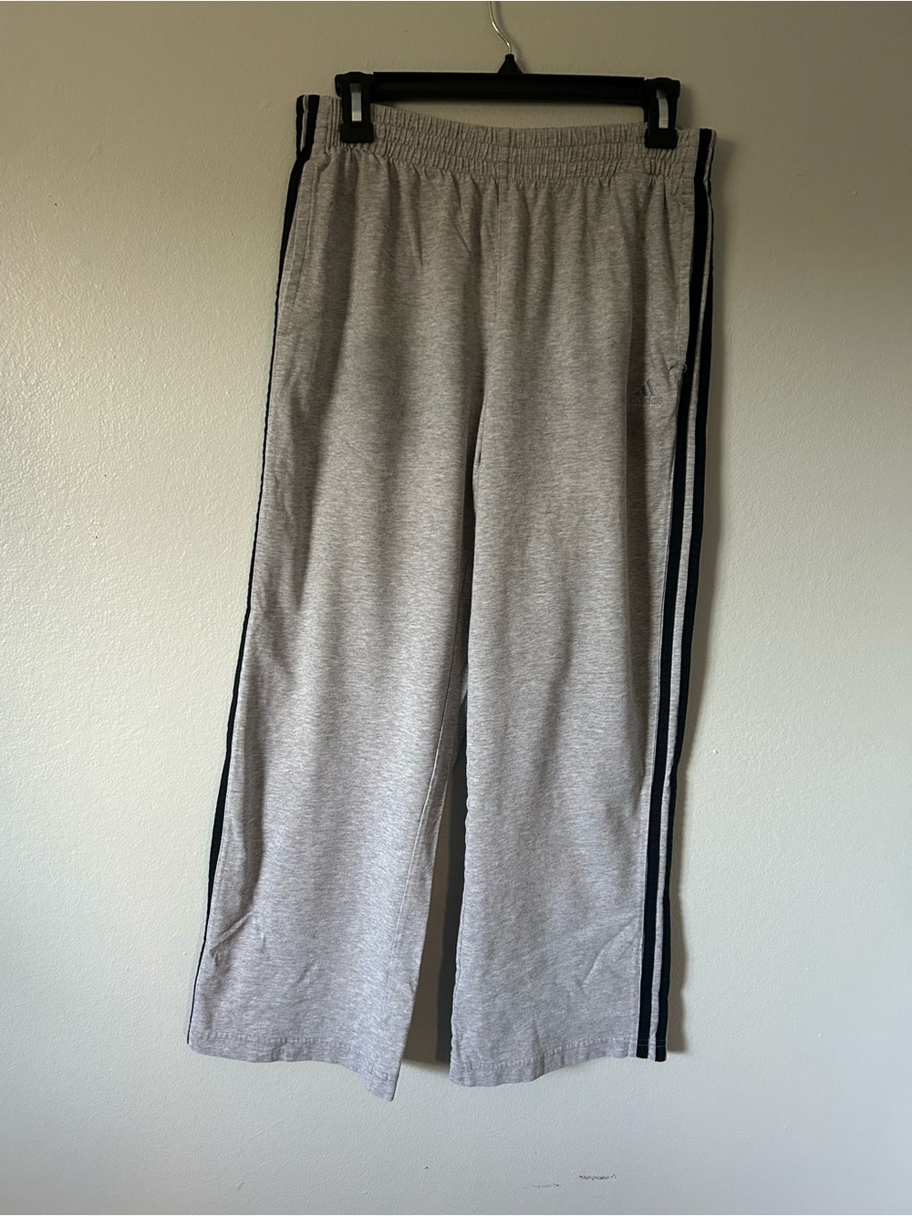 Gray Sweatpants with Black Side Stripes